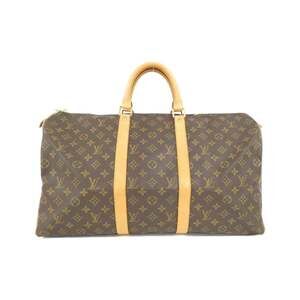 LOUIS VUITTON Brown Monogram Keepall 50 Boston Bag
